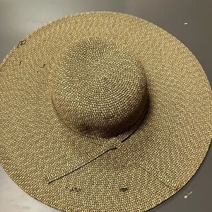 Scala Wide-Brim Straw Sun Hat in Natural Brown
